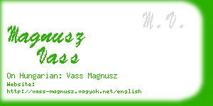 magnusz vass business card